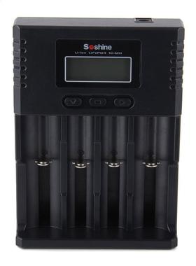 Soshine H4 ion nicd nimh LCD intelligent four-slot Charger w