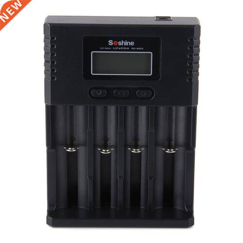Soshine H4 ion nicd nimh LCD intelligent four-slot Charger w