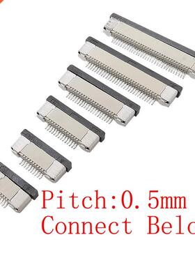 10Pcs/lot 0.5mm Pitch Bottom Contact Socket FPC FFC Flat Cab