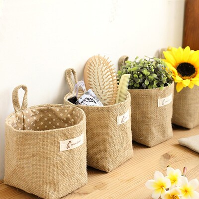 Home Decor Hanging Pocket Storage Basket Small Sack Sundries