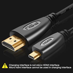 Micro HDMI to HDMI Gold 1.4 3D 1080P Plated for HDTV Projec