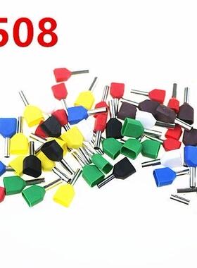 100PCS TE7508 Doule wire tue type pre insulated end head L