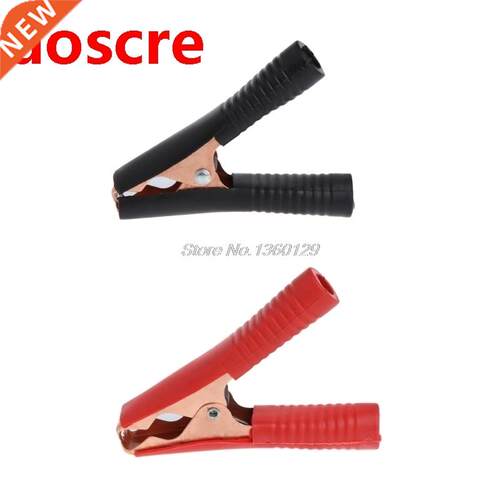 2 Pcs 100A Car Vehicle Battery Test Alligator Clips Crocodil