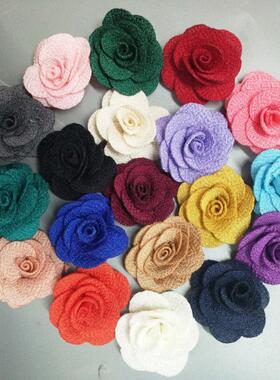 10Pieces/Bag Size 4CM Fabric Rose Flower Handmade Cloth Flow