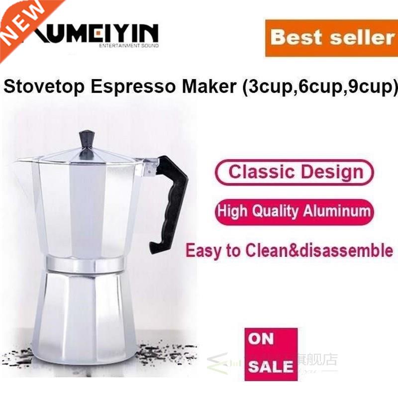 -moka pot espresso stovetop Aluminum italian coffee maker