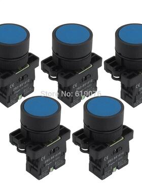 22mm 1 NO N/O Blue Sign Momentary Push Button Switch 600V 10
