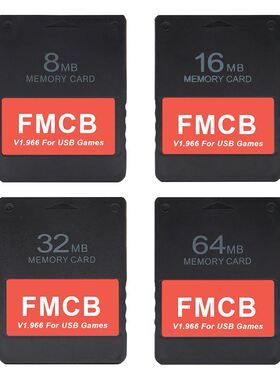 FMCB Memory Card for PS2 Console V1.966 8MB/16MB/32MB/64MB M
