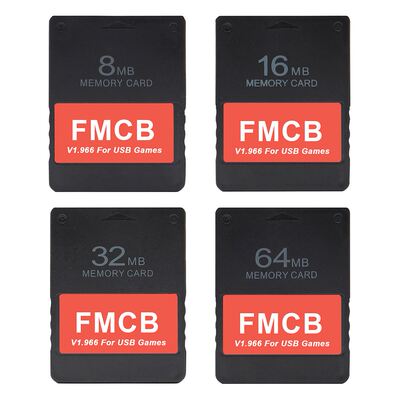 FMCB Memory Card for PS2 Console V1.966 8MB/16MB/32MB/64MB M