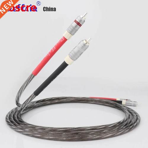 Preffair Pair Odin Silver Plated Male to Male Audio Cable RC