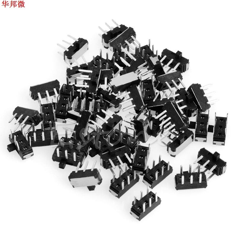 50Pcs Slide Switch 6 Pin DPDT PCB Panel Mount Mini Micro Tog