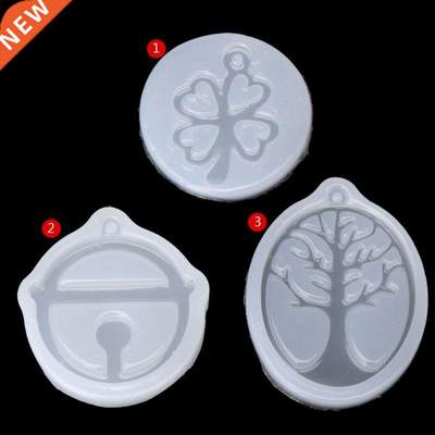 UV Resn Jewelry Lqud Slcone Mold Clover Bell Tree Frame