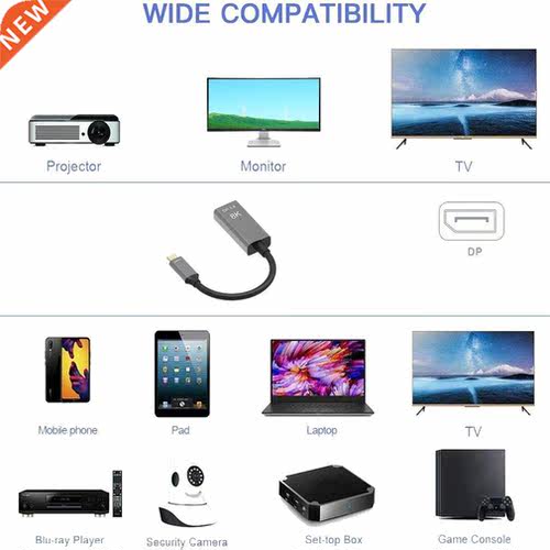 Type C USB C to DsplayPort1.4 8K Cable 8K@60Hz Male to Fema
