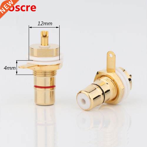 4PCS RS3011 RCA Socket RCA female Panel Mount plug Gold Pla