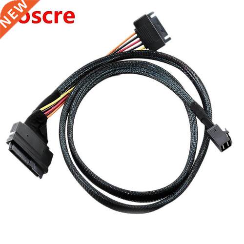 Data Cable Mini SAS SFF-8643 to SFF8639 Nylon Braided Belt S