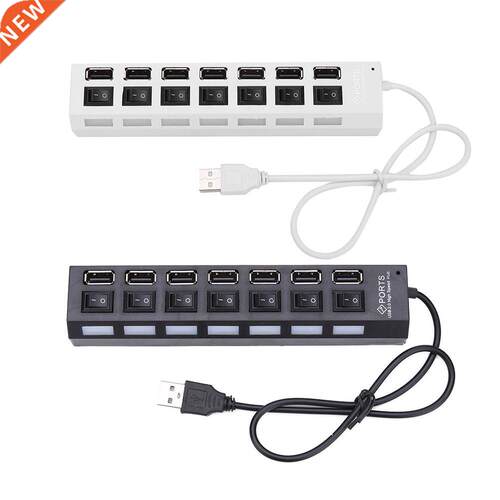 USB Hub 2.0 High Speed 7 Port USB 2.0 Hub Splitter On/Off S