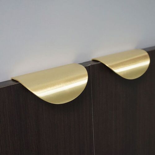 Gold Leaf Shape Cabinet Pulls Kitchen Door Furniture Handle