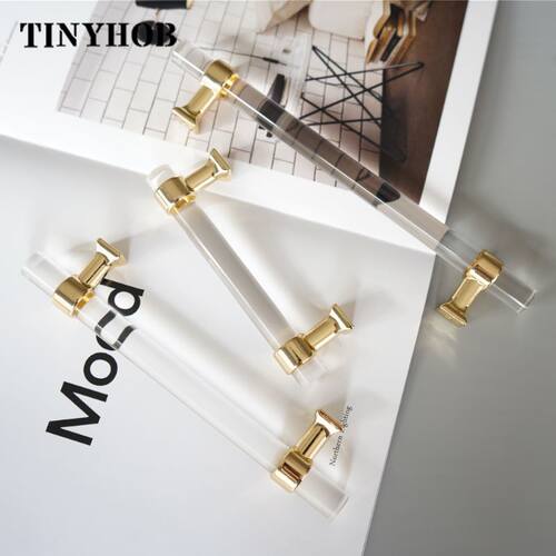 Various Sizes Modern Style Acrylic Drawer Knobs T bar Handl