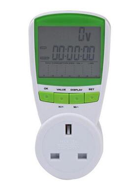 220V-250V 13A LCD Wattage Current Frequency Monitor Analyzer