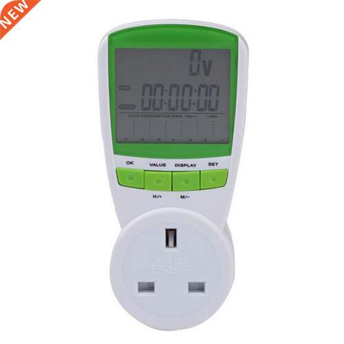 220V-250V 13A LCD Wattage Current Frequency Monitor Analyzer