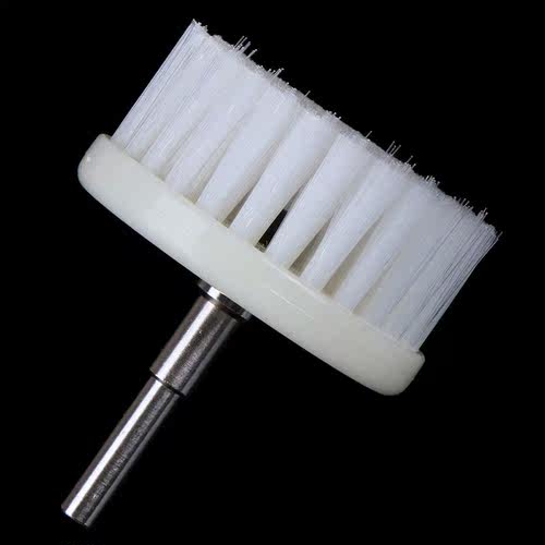 60mm White Soft Drill Powered Brush Head For Cleaning Car Ca