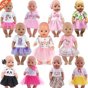 Dress For Girl Cartoon American Doll Inch Handmade