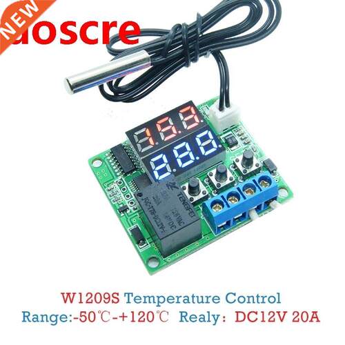 W1209S DC 12V Mini Thermostat Regulator -50-120°C Digita