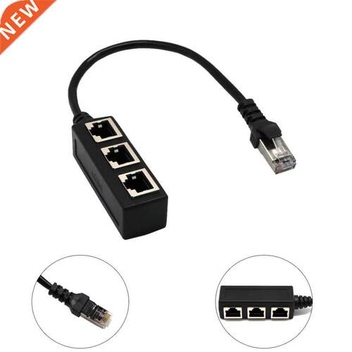 RJ45 1 To 3 Ethernet LAN Network Cable Splitter 3 Way Extend