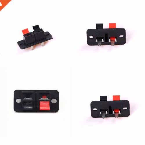 5 Pcs 2 Positions Connector Terminal Push in Jack Spring Loa