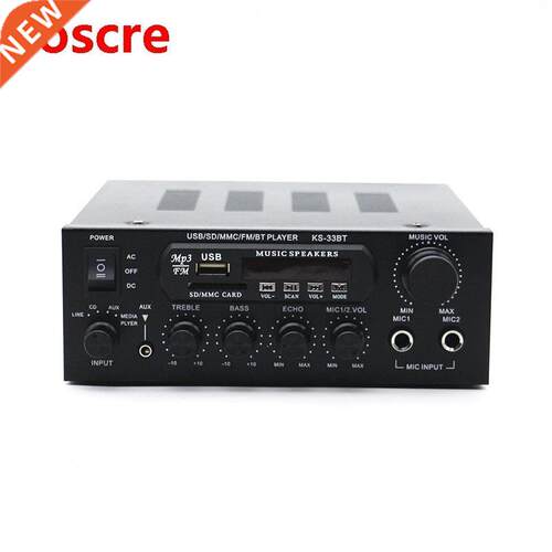 2*120W Bluetooth-Compatible FM Mp Player Audio Power Amplif