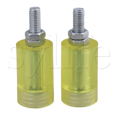 Flat 36mm Dia 60mm Heigh M12 Thread PP Guiding Wheel Transpa