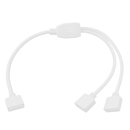 1 to 2 Female 5 Pin RGBW LED Strip Splitter Cable White