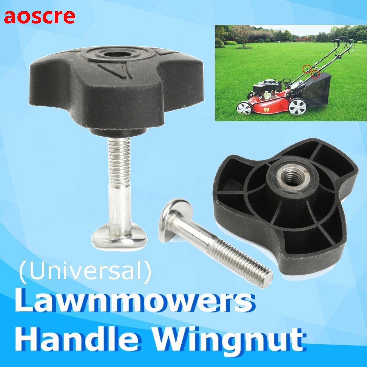 1Pc Universal Lawnmowers Handle Wing Nut Power Equipment Par