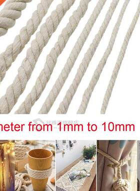 1/2/3/4/5/6/8/10mm Dieter eige Cotton Rope Twisted Cord C