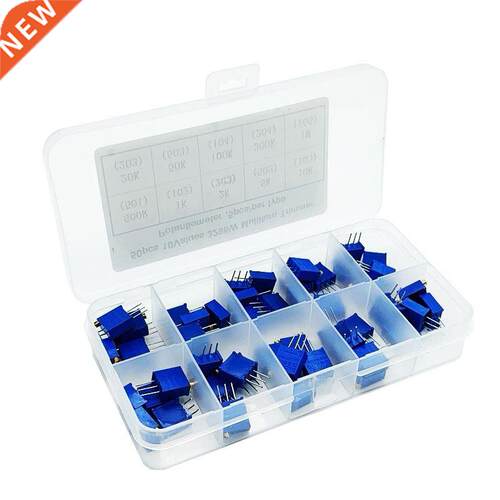 50pcs/lot 3296W Multiturn Trimmer Potentiometer Kit High Pre