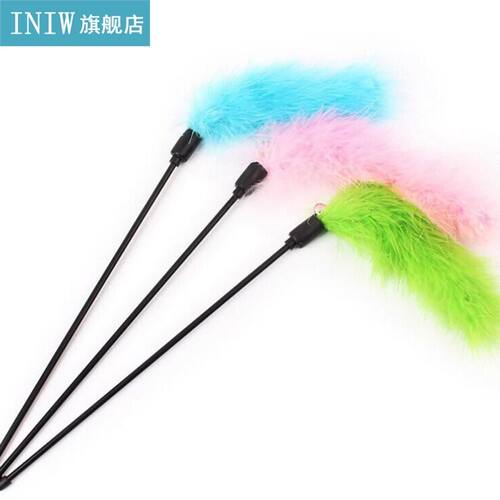 Pet Kitten Supplies Accessories Colorful Turkey Feathers Tea