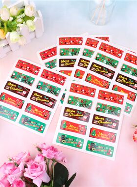 Scrapbooking Merry Christmas Gift Kraft Sticker Cookie/C