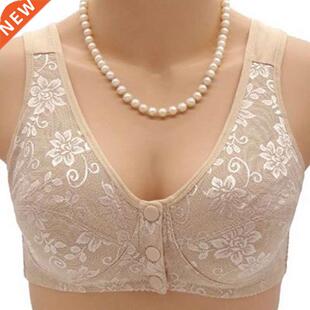 36~46 Summer Women Front Button Bra without padding Plus Siz