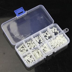 160Pcs Metric M 8 Sizes Assortment Stand-off Nylon Screws B