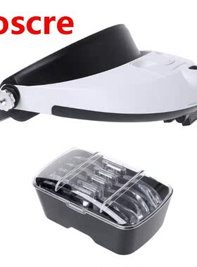 LED Lamp Light Headband Headset Head Jeweler Magnifier Magni
