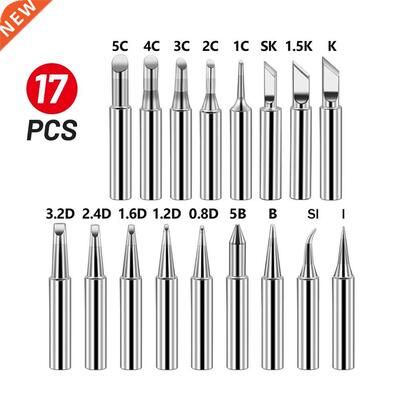 17Pcs Lead-Free Soldering Iron Tip 900M-T For 96 97 98 96