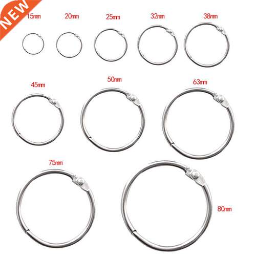 High Quality 2/3/5/10Pcs Metal Ring Binder 15 - 80mm DIY Alb