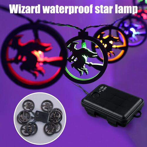 Halloween Wizard String Lights Glowing Hanging Ornament Wate