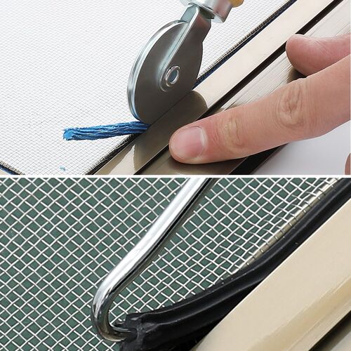 Hand Tools 2pcs Screen Window Spline Roller Rubber Strip Hoo