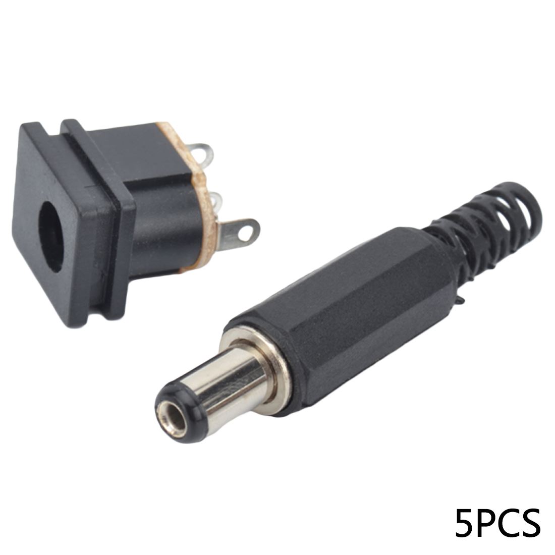 10pcs 5.5X2.1mm DC Power Female Jack Plugs Socket + Plug Mal