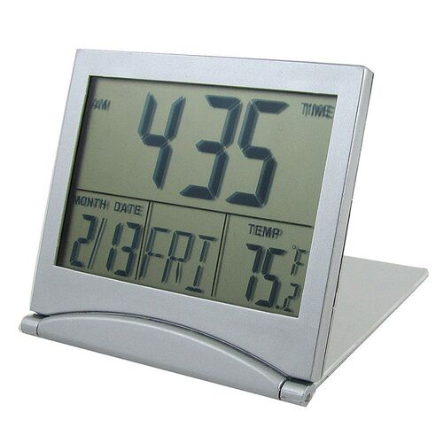 Foldable Battery Supply Desktop Calendar Temperature Alarm C