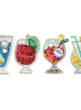 4pcs  Full Drll Specal Sd Damond Pantng Juce Ba