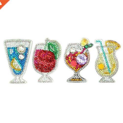 4pcs  Full Drll Specal Sd Damond Pantng Juce Ba