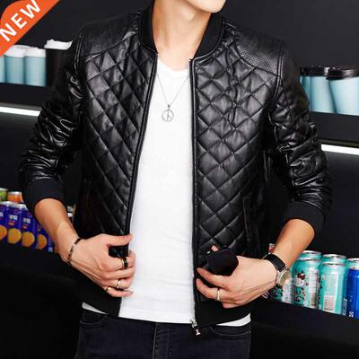 leather jacket men biker autumn and winter new casual fashio