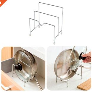 Stainless Steel Pot Lid Rack Pan Cutting Board Holder Organi