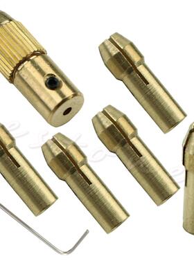 7Pcs 0.5-3mm Electric Drill Bit Collet Micro Twist Drill Chu